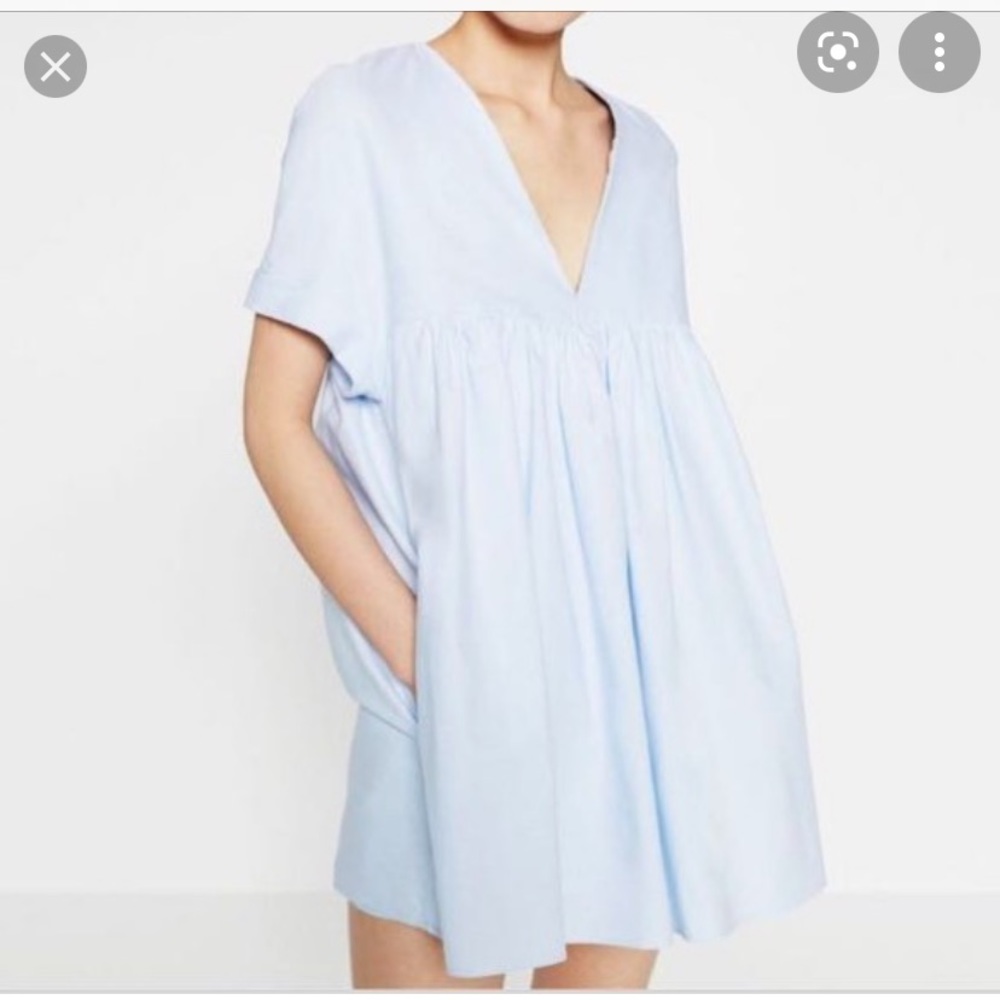 Zara Light Blue Jumpsuit Dress